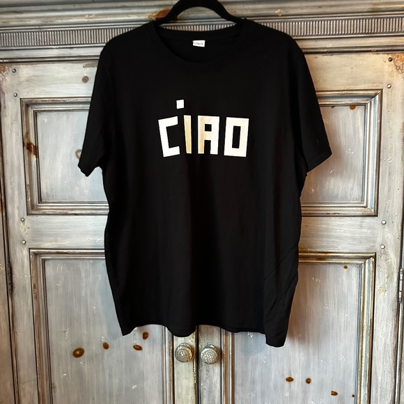 Clare V CIAO Black Tee Shirt Size L - Picture 7 of 9